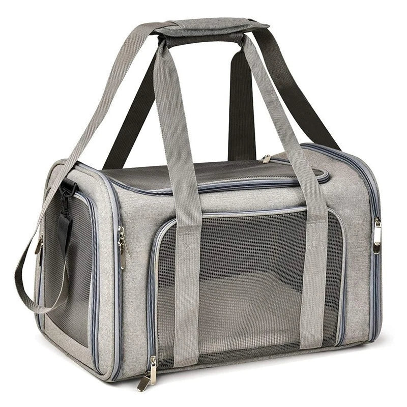 Bolsa transportadora lateral suave cómoda y segura para perros