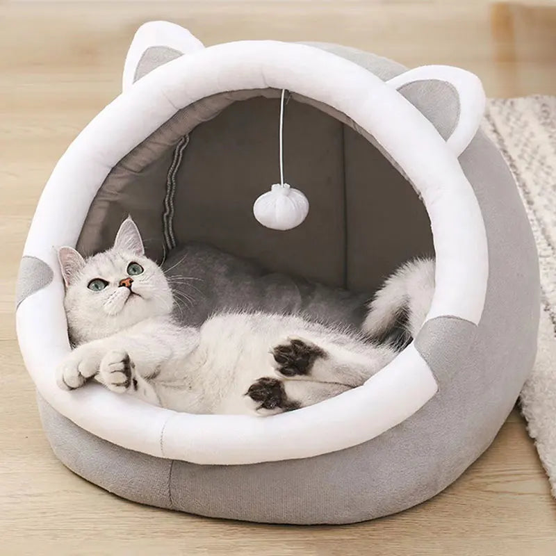Cama de lujo para mascotas para gatos y perros – comodidad y calidez en uno