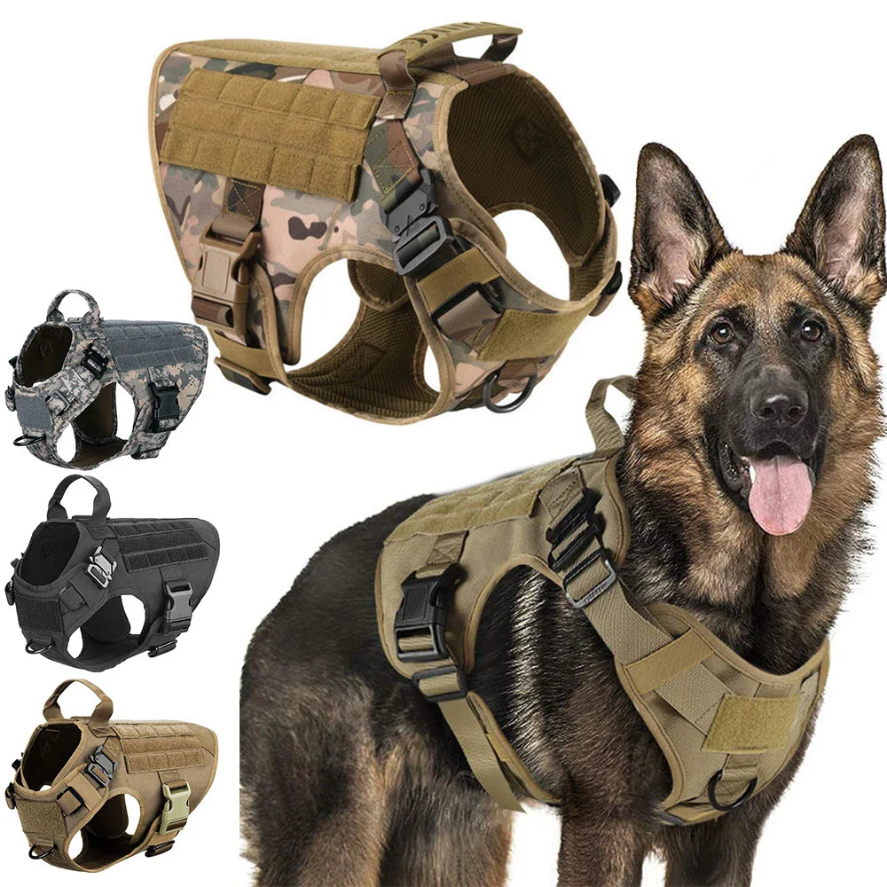 Arnés táctico cómodo para perros con correa para paseos seguros y con estilo