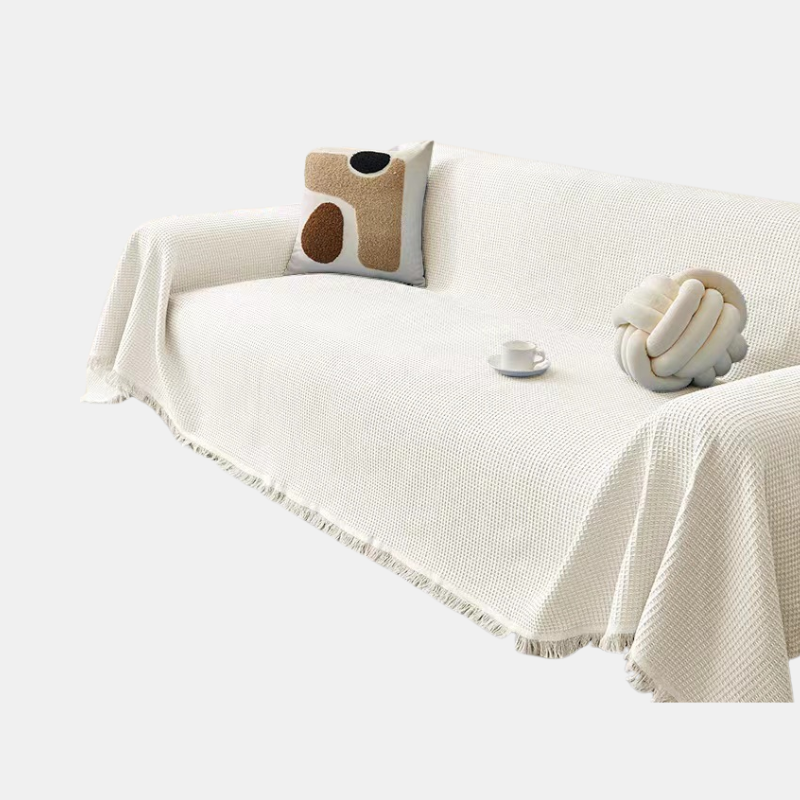 Elegante funda de sofá de algodón transpirable - protector de muebles duradero y moderno