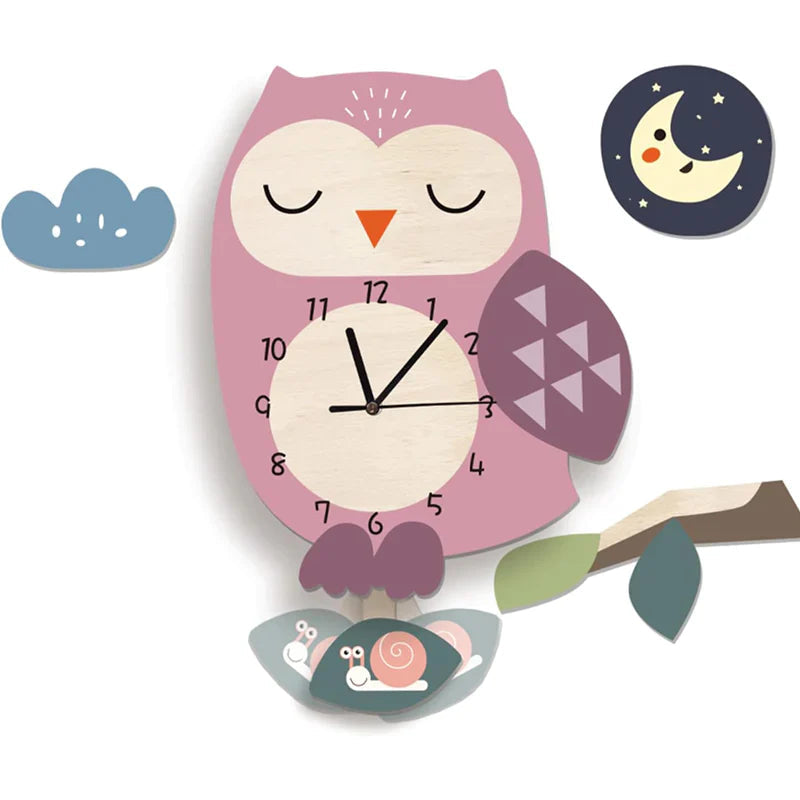 Brilvo - Reloj de Pared Encantador de Animales para Niños