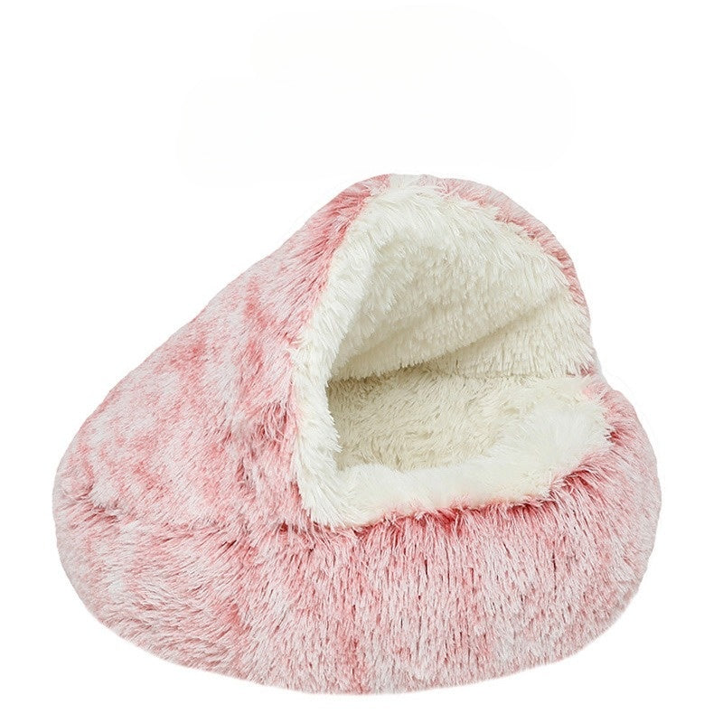 Cojín Redondo para Gatos | Cesta de Invierno de Lujo y Saco de Dormir para Gatos Cómodos