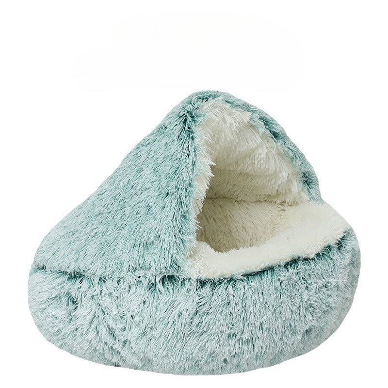 Cojín Redondo para Gatos | Cesta de Invierno de Lujo y Saco de Dormir para Gatos Cómodos