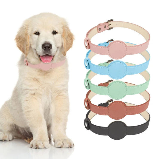 Collar para perro elegante con soporte incorporado para Airtag para un seguimiento definitivo