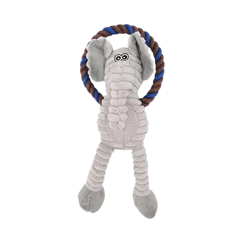 Juguete de perro de pana de lujo con chirriador para diversión extra