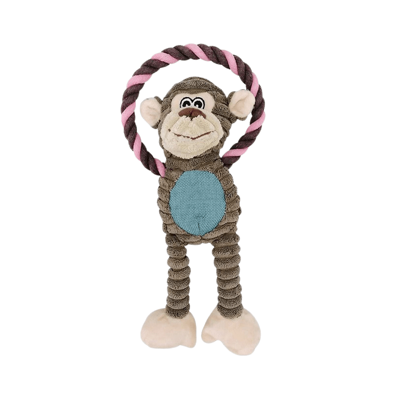 Juguete de perro de pana de lujo con chirriador para diversión extra