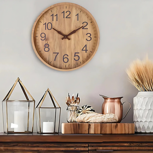 Reloj Clocky - Reloj de pared grande y elegante para sala de estar