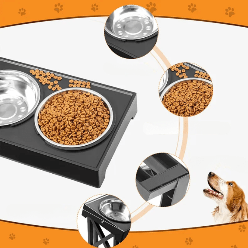 Comedero Elevado Cómodo para Perro con Alfombrilla Antideslizante