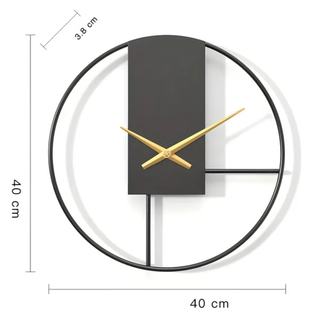 Aurum - Reloj de Pared Minimalista Elegante | Diseño Silencioso Estilizado y Calmante