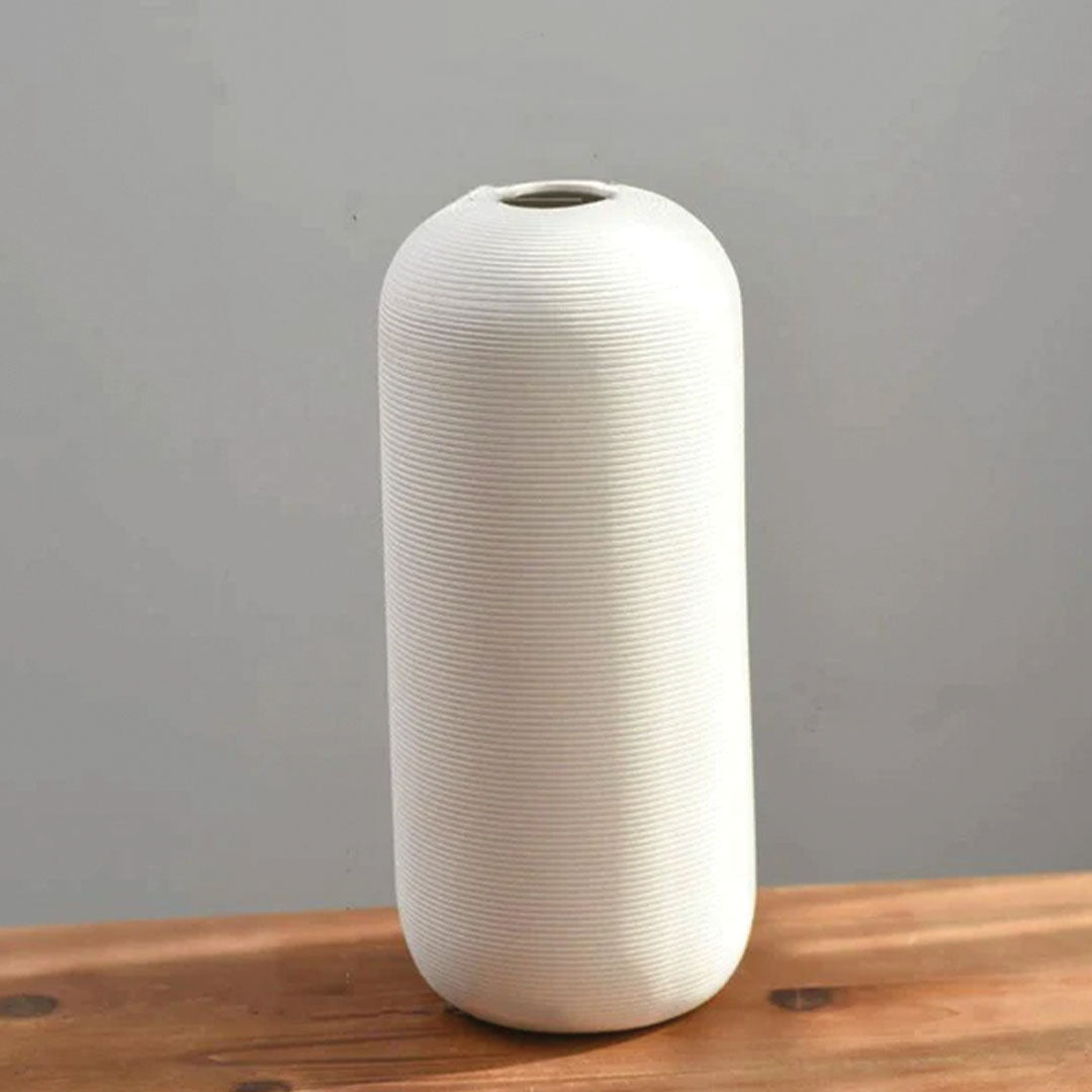 Jarrón de cerámica hecho a mano Blanche