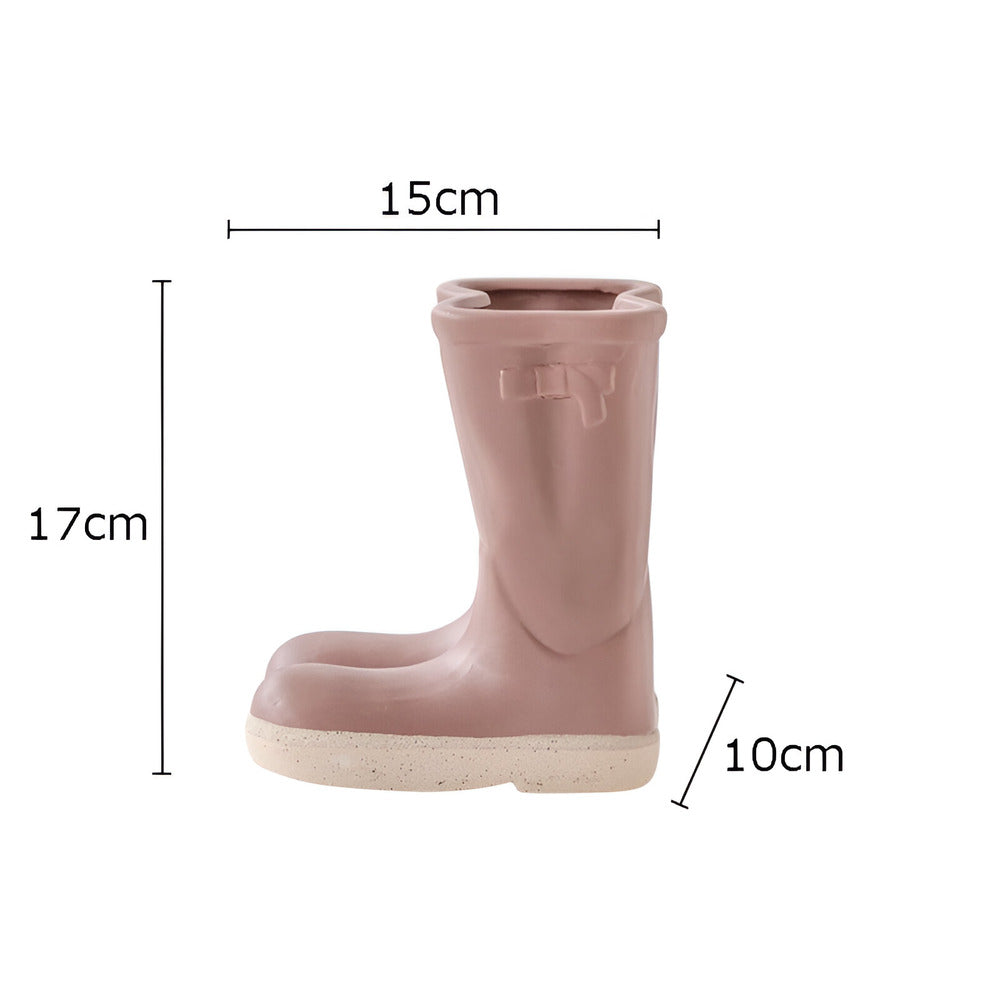 Minthara - hermoso jarrón de cerámica en forma única de bota para decoración elegante