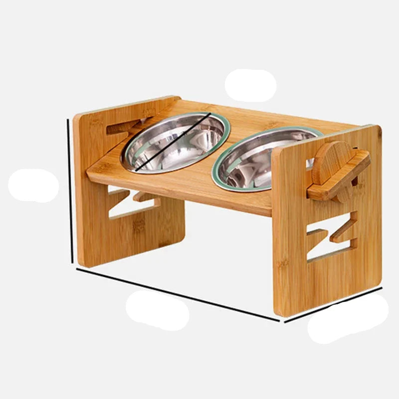 Cuenco elevado de lujo para comida y agua para una experiencia de comedor elegante y conveniente