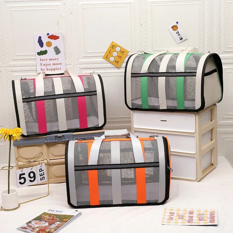 Bolso de mano de lujo plegable para transporte fácil y elegante de mascotas