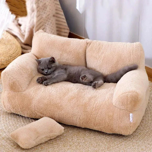 Cama de lujo para gatos para acurrucarse cálidamente en invierno y comodidad suprema