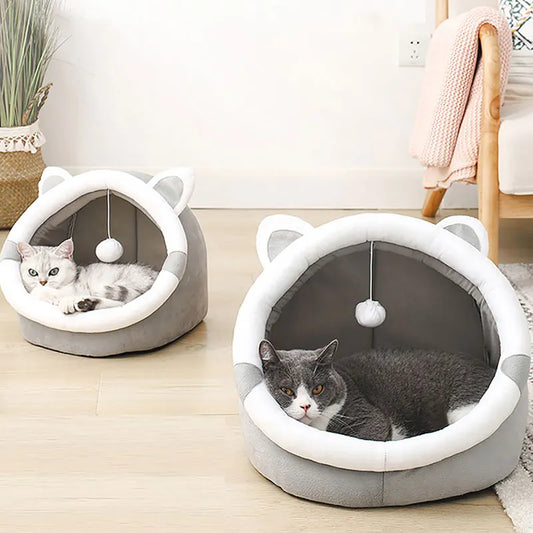 Cama de lujo para mascotas para gatos y perros – comodidad y calidez en uno