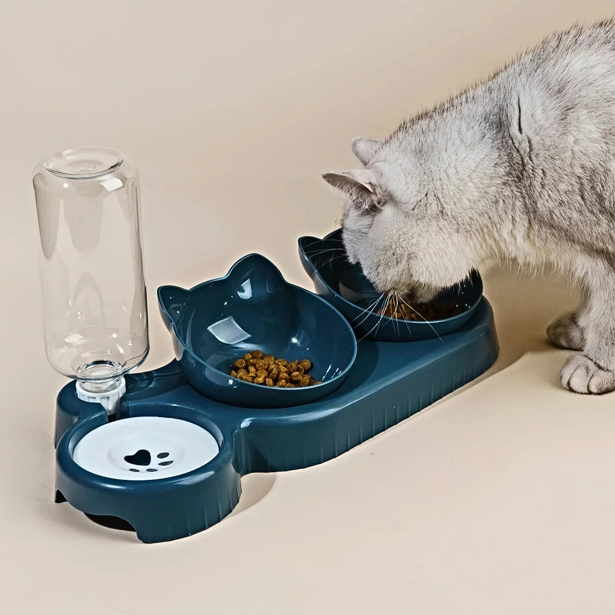 Comedero cómodo y ergonómico para gatos para una comida saludable