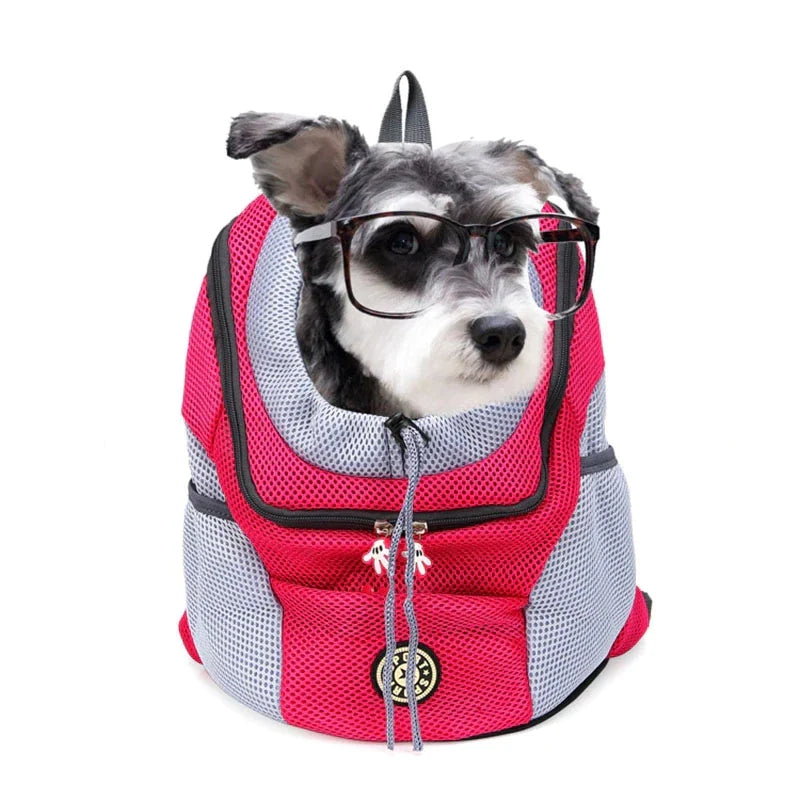 Mochila de lujo para mascotas al aire libre con malla transpirable Bolsa de viaje individual para mascotas