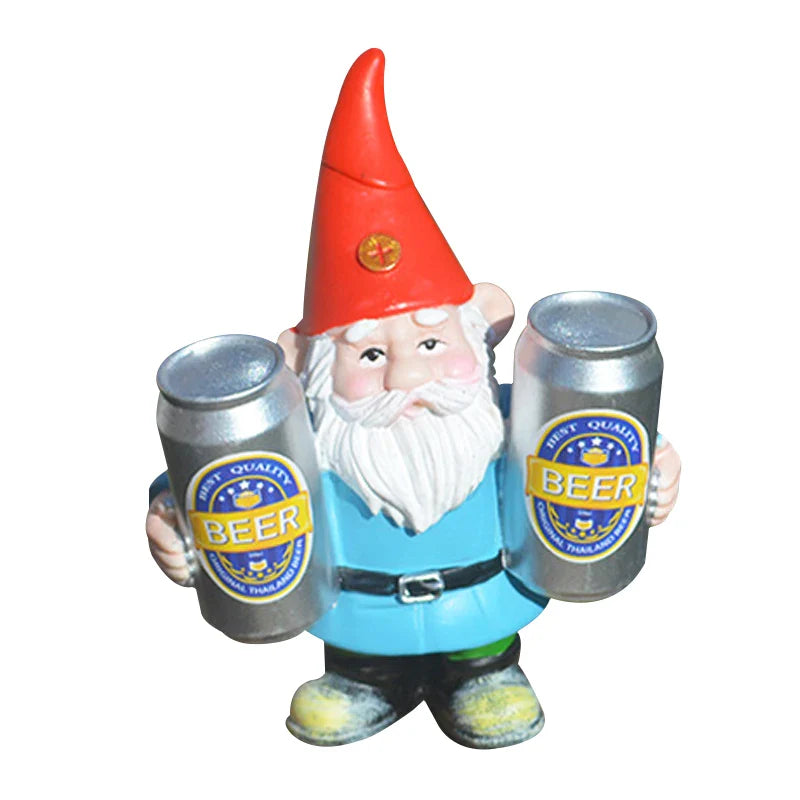 Clytie - Figura humorística de gnomo borracho con cerveza para decoración de jardín y hogar