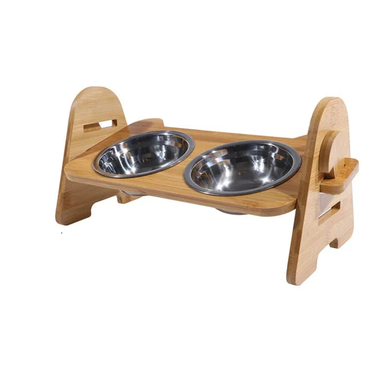 Cuenco elevado de lujo para comida y agua para una experiencia de comedor elegante y conveniente