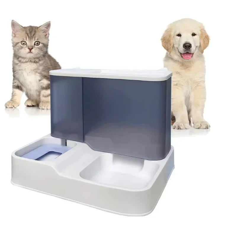 Juego de tazones automáticos de comida y agua Luxe para conveniencia y comodidad