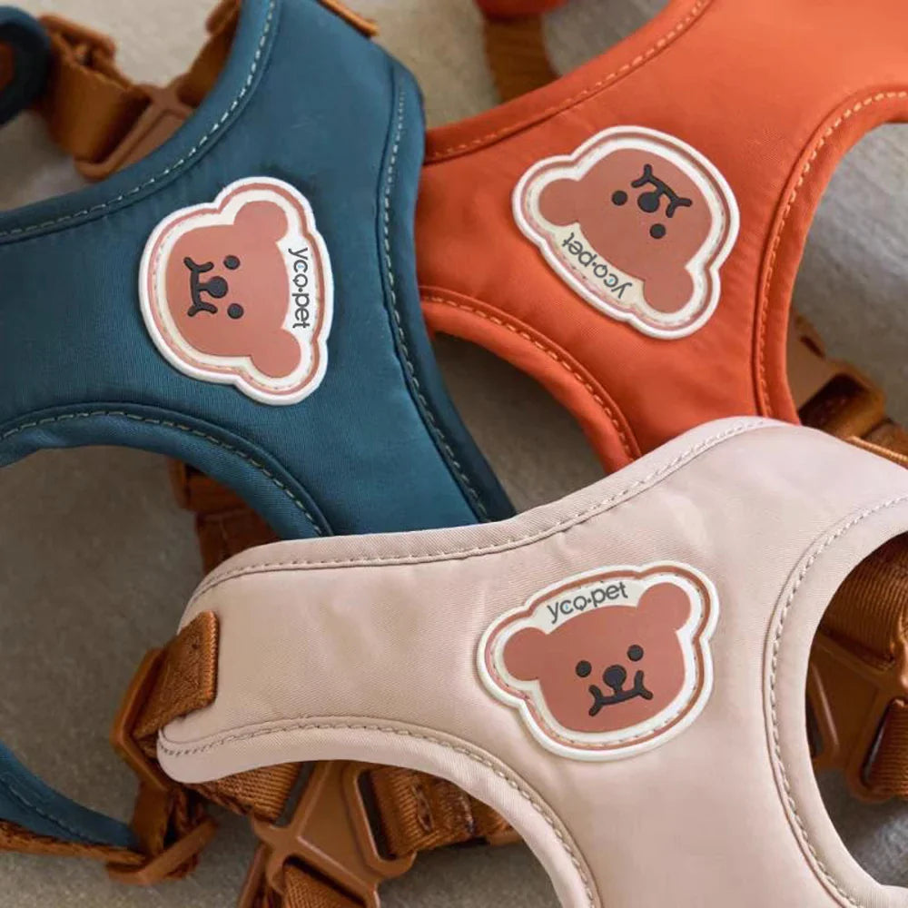 Arnés y correa lindos y ajustables para comodidad y seguridad